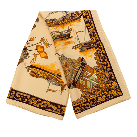 Hermes Accessories - Pre-Loved Hermes Jonques Et Sampans Silk Scarf